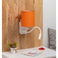 Brilagi - LED flexibilná nástenná lampa NUBILA 1xE27/25W/230V + LED/3W biela/oranžová