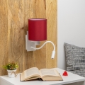 Brilagi - LED Flexibilná nástenná lampa NUBILA 1xE27/25W/230V + LED/3W biela/pompejská červená