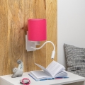 Brilagi - LED Flexibilná nástenná lampa NUBILA 1xE27/25W/230V + LED/3W biela/ružová