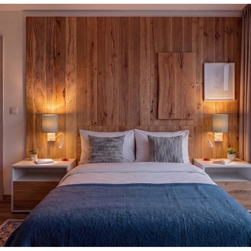 Brilagi - LED flexibilná nástenná lampa NUBILA 1xE27/25W/230V + LED/3W biela/svetlosivá