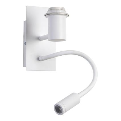 Brilagi - LED flexibilná nástenná lampa NUBILA 1xE27/25W/230V + LED/3W biela/svetlosivá