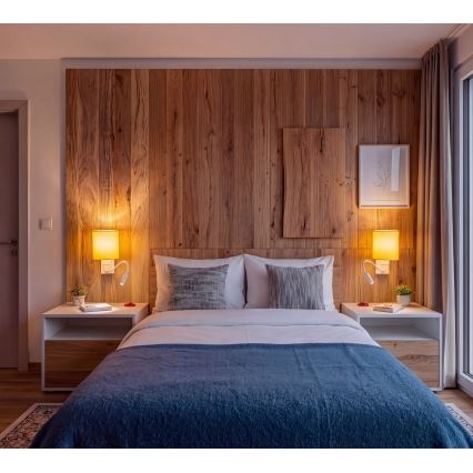 Brilagi - LED flexibilná nástenná lampa NUBILA 1xE27/25W/230V + LED/3W biela/žltá