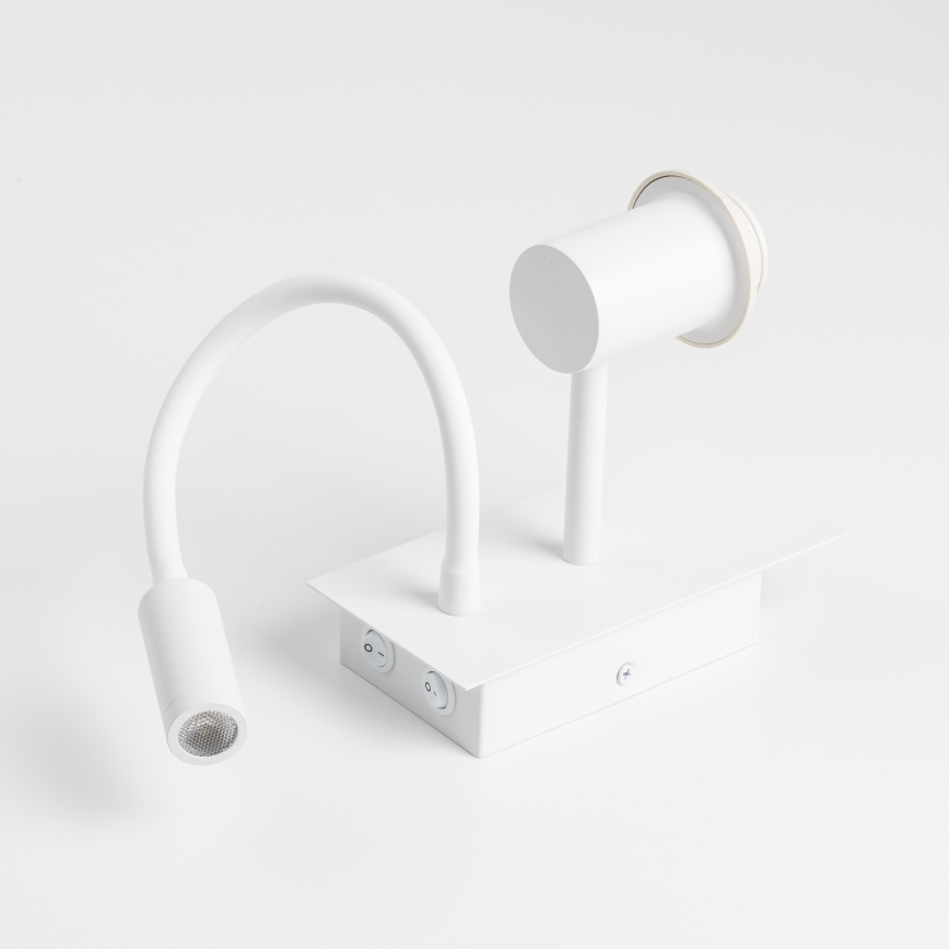 Brilagi - LED flexibilná nástenná lampa NUBILA 1xE27/25W/230V + LED/3W biela/žltá