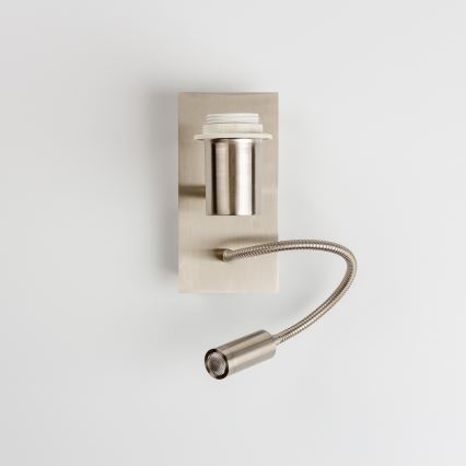 Brilagi - LED flexibilné nástenné svietidlo NUBILA 1xE27/25W/230V + LED/3W matný chróm/svetlosivá