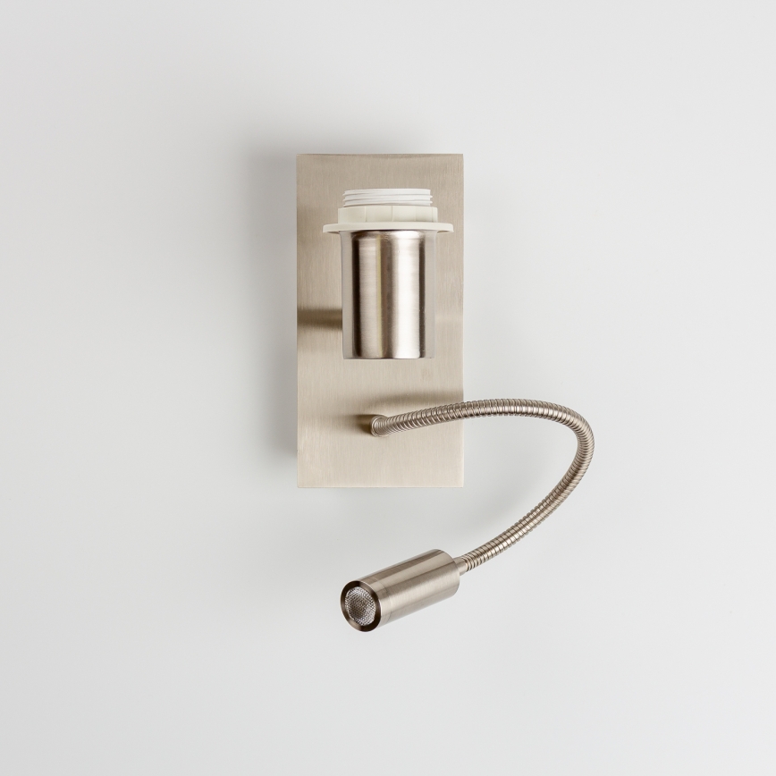 Brilagi - LED flexibilné nástenné svietidlo NUBILA 1xE27/25W/230V + LED/3W matný chróm/svetlosivá