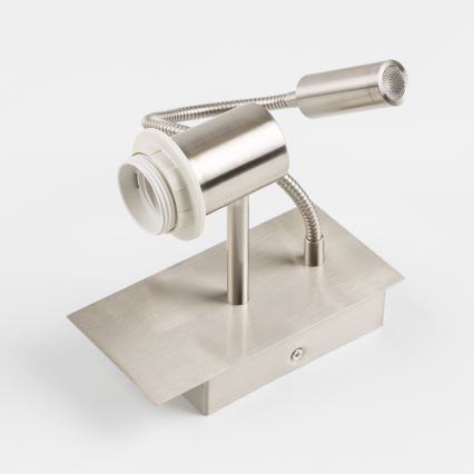 Brilagi - LED flexibilné nástenné svietidlo NUBILA 1xE27/25W/230V + LED/3W matný chróm/svetlosivá