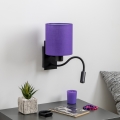 Brilagi - LED Flexibilná nástenná lampa NUBILA 1xE27/25W/230V + LED/3W čierna/fialová