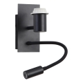 Brilagi - LED Flexibilná nástenná lampa NUBILA 1xE27/25W/230V + LED/3W čierna