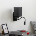 Brilagi - LED Flexibilná nástenná lampa NUBILA 1xE27/25W/230V + LED/3W čierna