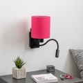 Brilagi - LED Flexibilná nástenná lampa NUBILA 1xE27/25W/230V + LED/3W čierna/ružová