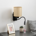 Brilagi - LED Flexibilná nástenná lampa NUBILA 1xE27/25W/230V + LED/3W čierna/svetlohnedá