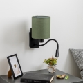 Brilagi - LED Flexibilná nástenná lampa NUBILA 1xE27/25W/230V + LED/3W čierna/zelená