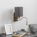 Brilagi - LED Flexibilná nástenná lampa NUBILA 1xE27/25W/230V + LED/3W matný chróm/antracit