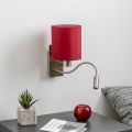 Brilagi - LED Flexibilná nástenná lampa NUBILA 1xE27/25W/230V + LED/3W matný chróm/pompejská červená