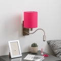 Brilagi - LED Flexibilná nástenná lampa NUBILA 1xE27/25W/230V + LED/3W matný chróm/ružová