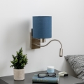 Brilagi - LED Flexibilná nástenná lampa NUBILA 1xE27/25W/230V + LED/3W matný chróm/tmavomodrá