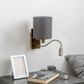 Brilagi - LED Flexibilná nástenná lampa NUBILA 1xE27/25W/230V + LED/3W mosadz/antracit