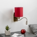 Brilagi - LED Flexibilná nástenná lampa NUBILA 1xE27/25W/230V+LED/3W mosadz/pompejská červená