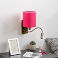 Brilagi - LED Flexibilná nástenná lampa NUBILA 1xE27/25W/230V + LED/3W mosadz/ružová