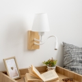 Brilagi - LED Flexibilná nástenná lampa NUBILA WOOD 1xE27/25W/230V + LED/3W dub/biela