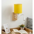 Brilagi - LED flexibilná nástenná lampa NUBILA WOOD 1xE27/25W/230V + LED/3W dub/biela/žltá