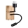 Brilagi - LED Flexibilná nástenná lampa NUBILA WOOD 1xE27/25W/230V + LED/3W dub/čierna