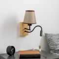Brilagi - LED Flexibilná nástenná lampa NUBILA WOOD 1xE27/25W/230V + LED/3W dub/hnedá