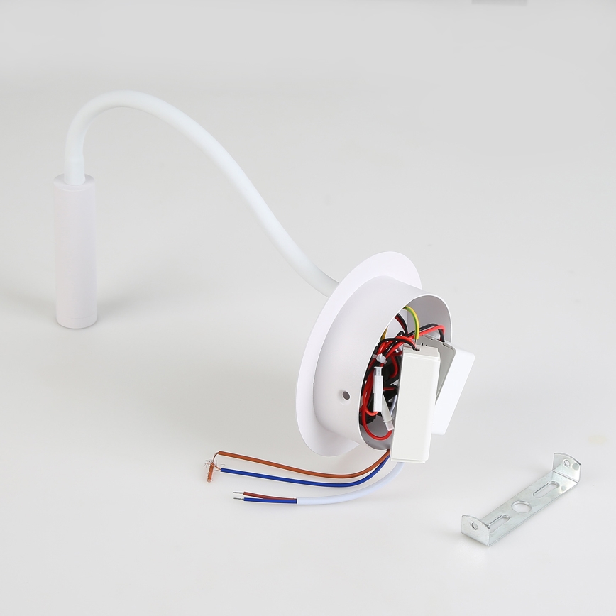 Brilagi - LED Flexibilná nástenná lampa s USB portom MAYA LED/3W/230V 4000K biela