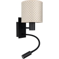 Brilagi - LED flexibilné nástenné svietidlo BOBO 1xE27/25W/230V + LED/3W čierna/béžová/bodky