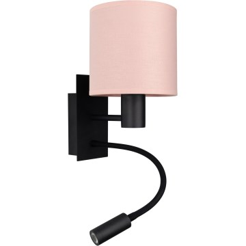 Brilagi - LED flexibilné nástenné svietidlo BOBO 1xE27/25W/230V + LED/3W čierna/ružová