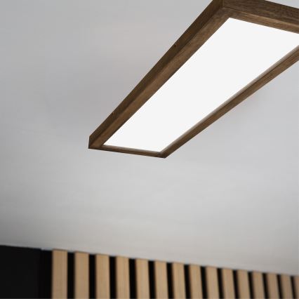 Brilagi - LED Koupelnové stropní svítidlo WOODY FRAME LED/40W/230V 120x30 cm IP44 dub ořech