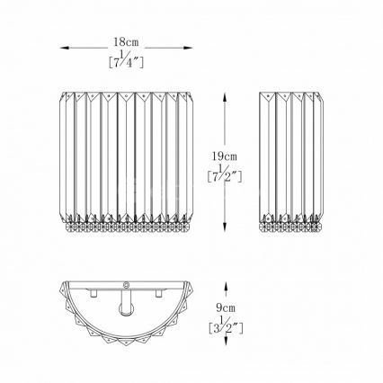 Brilagi - LED Krištáľové nástenné svietidlo GLAMOUR 1xG9/42W/230V