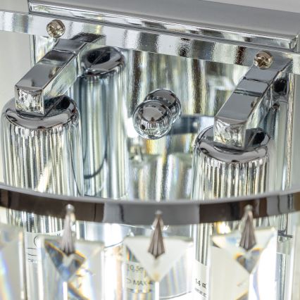 Brilagi - LED Krištáľové nástenné svietidlo MOZART 2xE14/40W/230V lesklý chróm