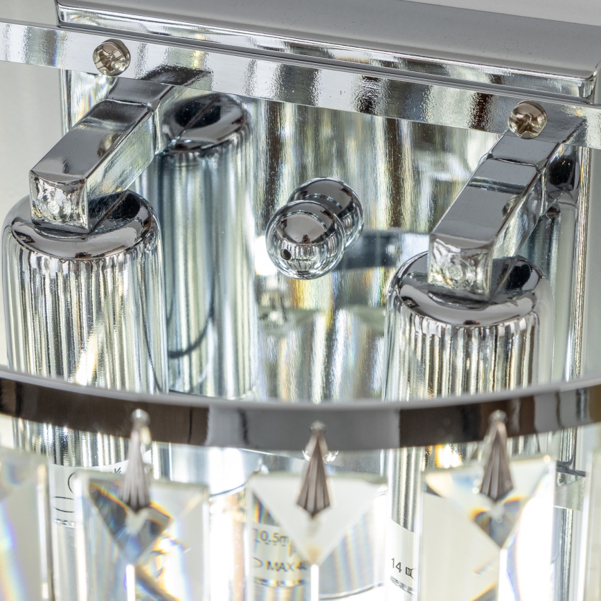 Brilagi - LED Krištáľové nástenné svietidlo MOZART 2xE14/40W/230V lesklý chróm