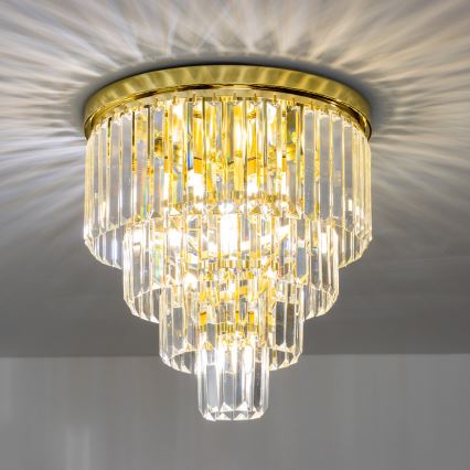 Brilagi - LED Krištáľové stropné svietidlo MOZART 5xE14/40W/230V zlatá