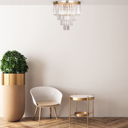 Brilagi - LED krištáľové stropné svietidlo MOZART 5xE14/40W/230V priemer 40 cm zlaté