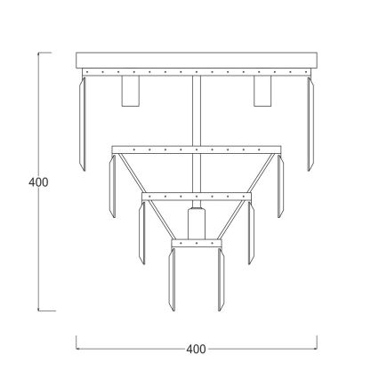 Brilagi - LED krištáľové stropné svietidlo MOZART 5xE14/40W/230V priemer 40 cm zlaté