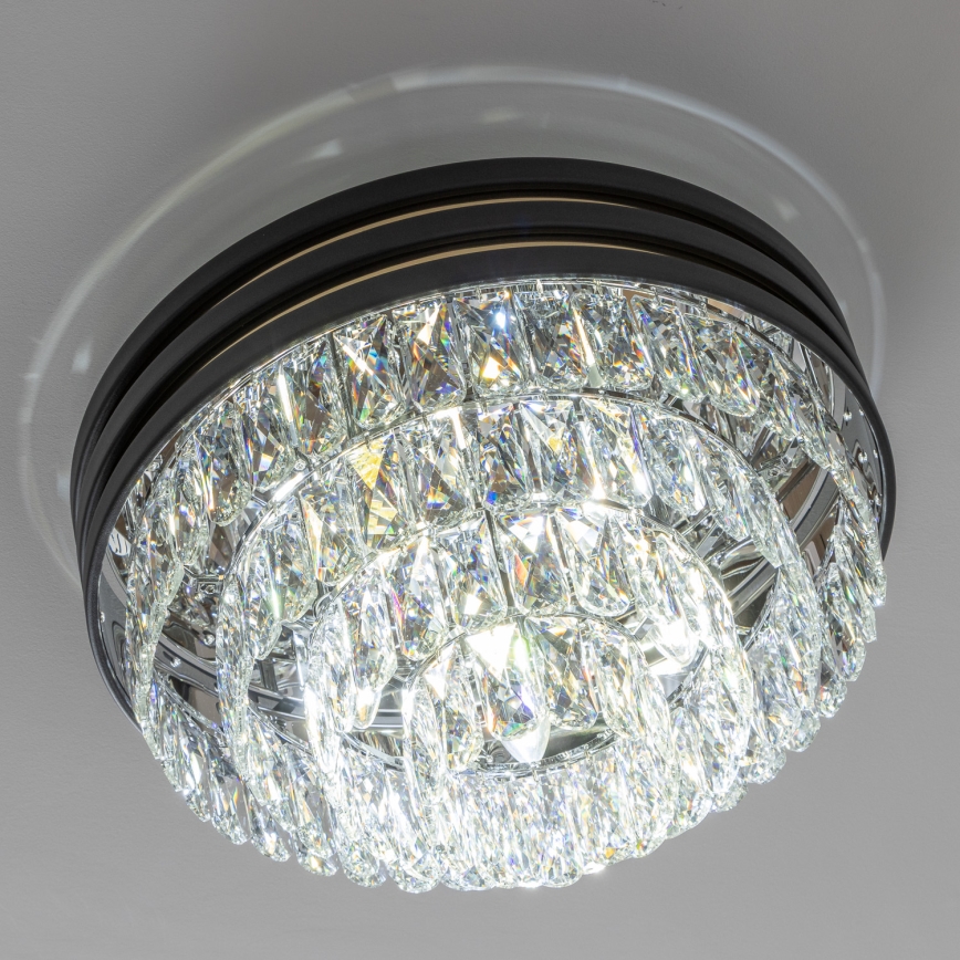 Brilagi - LED Krištáľové stropné svietidlo VELURE 5xE14/40W/230V čierna