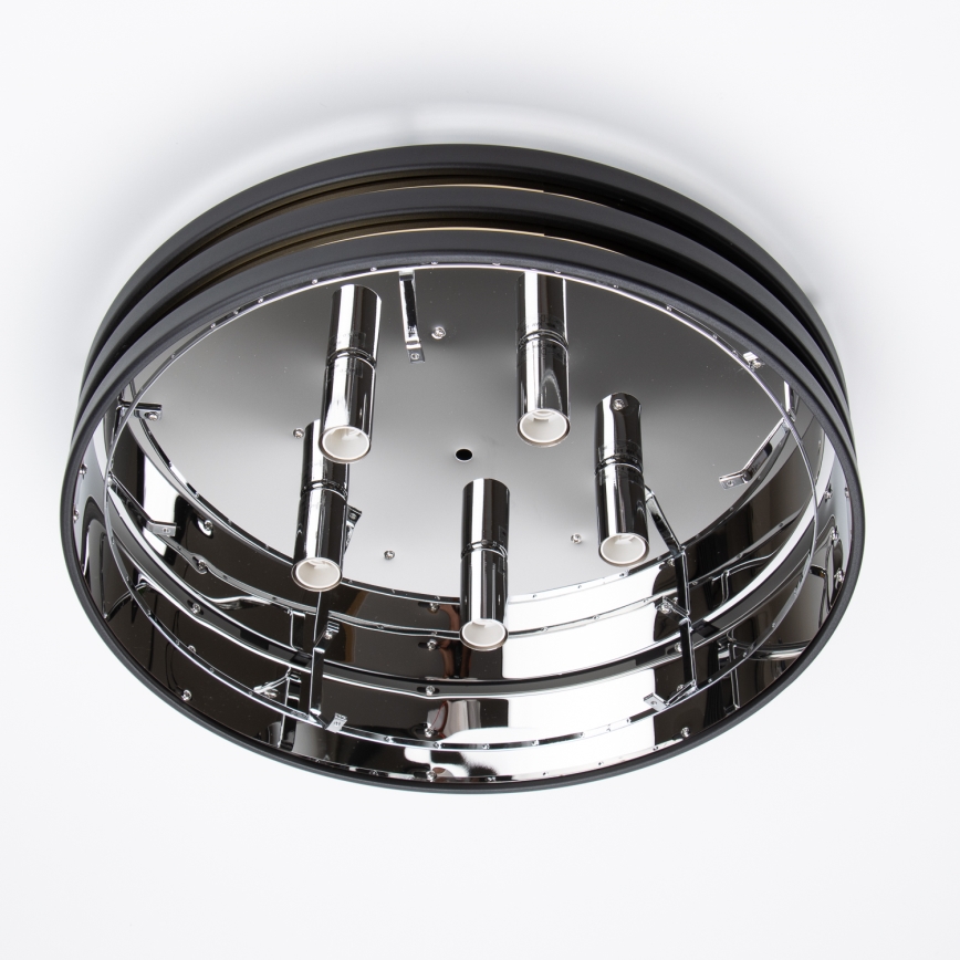Brilagi - LED Krištáľové stropné svietidlo VELURE 5xE14/40W/230V čierna