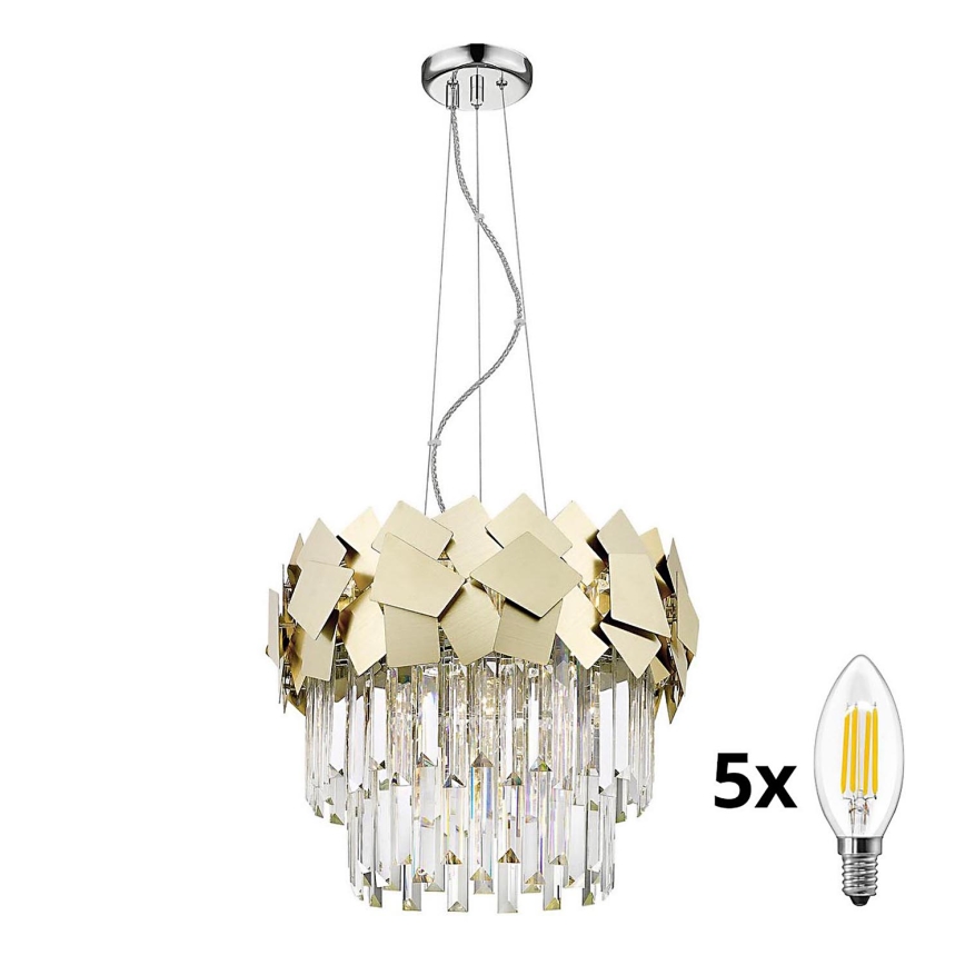 Brilagi - LED Krištáľový luster na lanku MIRAGE 5xE14/40W/230V