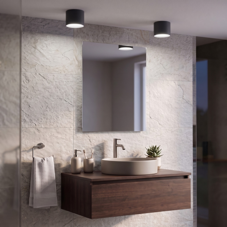 BRILAGI - LED Kúpeľňové bodové svietidlo SMOOTH 1xGX53/15W/230V 60x82 mm čierna IP54