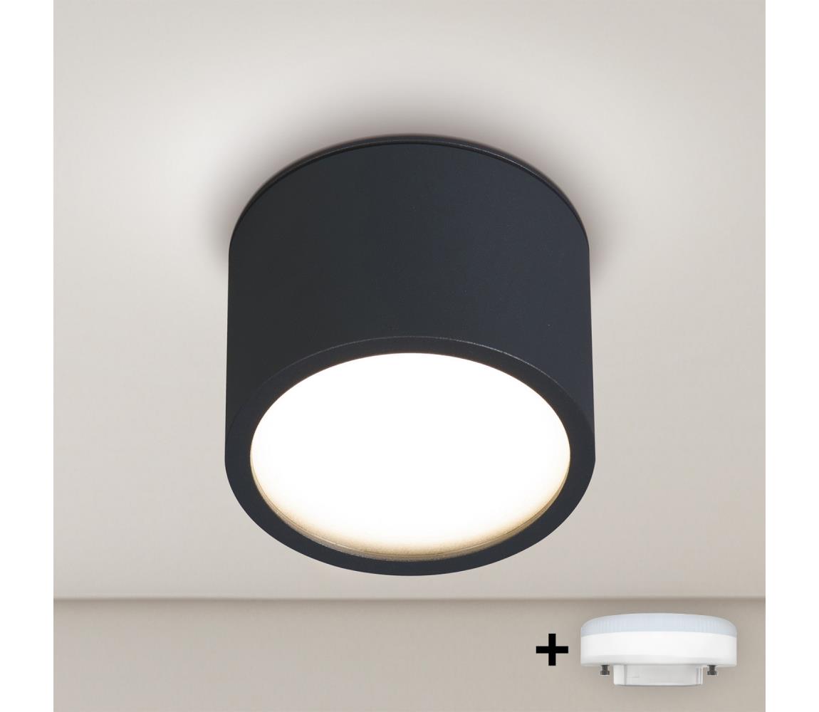 Brilagi - LED Kúpeľňové bodové svietidlo SMOOTH 1xGX53/15W/230V čierne IP65 WO-GX-03-BLK-OEM