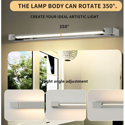 Brilagi - LED osvetlenie zrkadla do kúpeľne AQUA LINE LED/24W/230V 90 cm IP44 lesklý chróm CRI 90