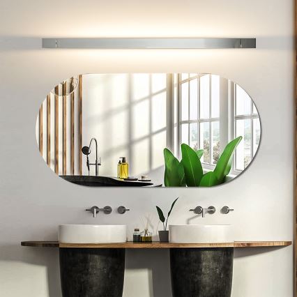 Brilagi - LED osvetlenie zrkadla do kúpeľne AQUA LINE LED/24W/230V 90 cm IP44 lesklý chróm CRI 90