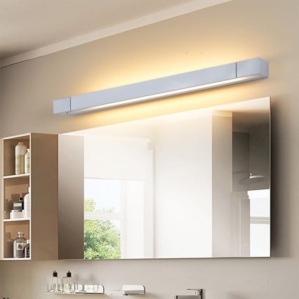 Brilagi - LED osvetlenie kúpeľňového zrkadla AQUA LINE LED/18W/230V 60 cm IP44 matný chróm CRI 90