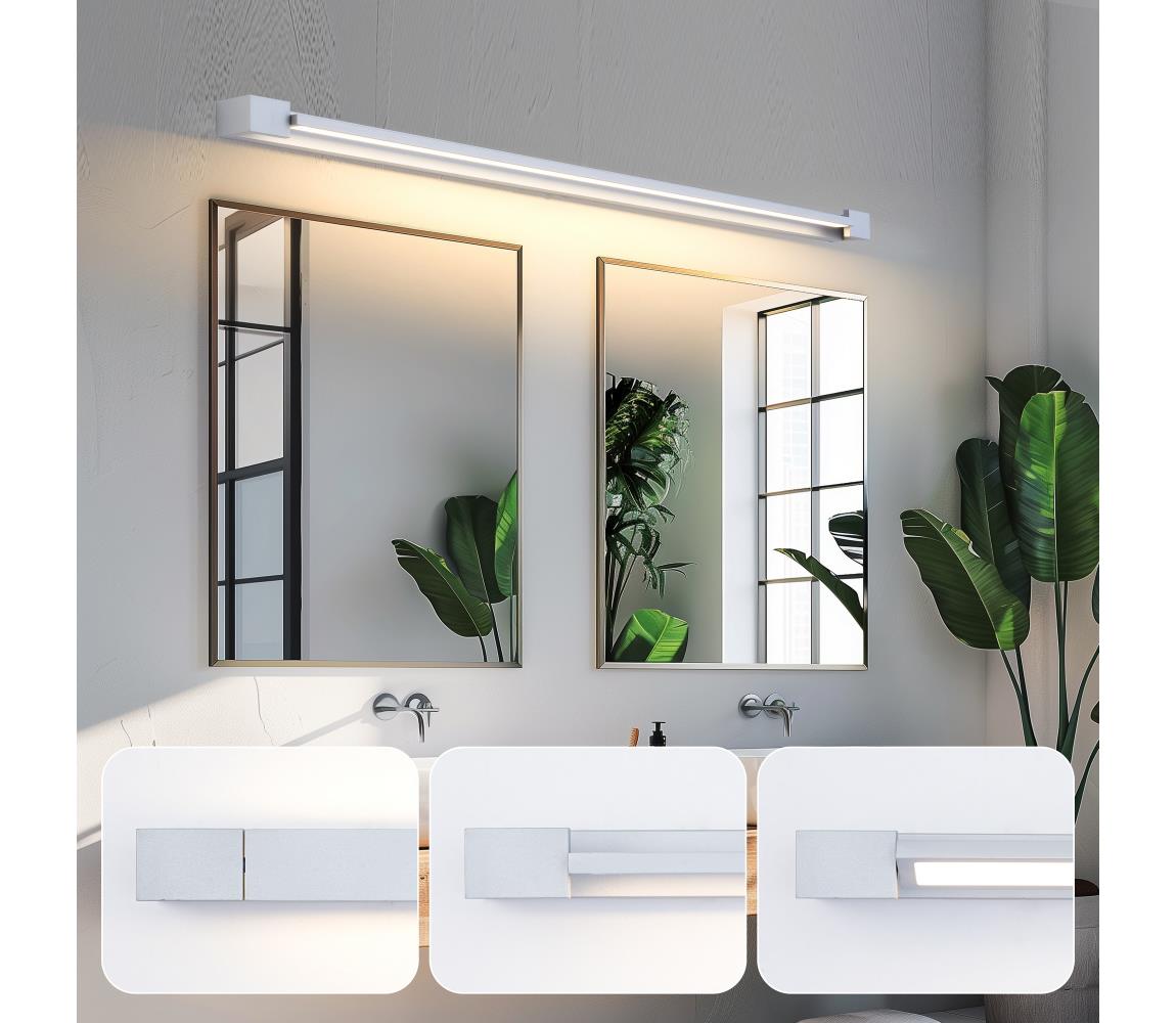 Brilagi-LED Kúpeľňové osvetlené zrkadlo AQUA LINE LED/36W/230V 120 cm IP44 matný chróm BRI347