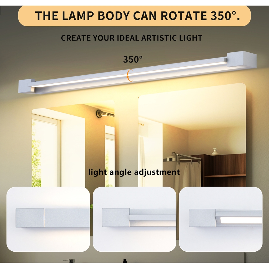 Brilagi - LED kúpeľňové osvetlenie zrkadla AQUA LINE LED/36W/230V 120 cm IP44 matný chróm CRI 90