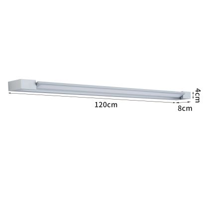 Brilagi - LED kúpeľňové osvetlenie zrkadla AQUA LINE LED/36W/230V 120 cm IP44 matný chróm CRI 90