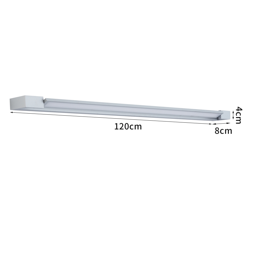 Brilagi - LED kúpeľňové osvetlenie zrkadla AQUA LINE LED/36W/230V 120 cm IP44 matný chróm CRI 90