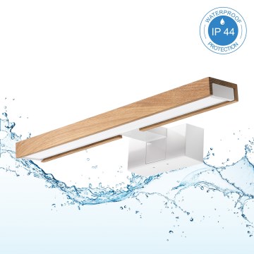 Brilagi - LED kúpeľňové osvetlenie na zrkadlo 3v1 WOODY MIRROR LED/8W/230V 40 cm IP44 biela/dub